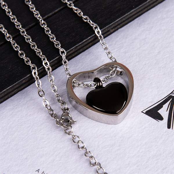 Personalized Cremation Urn Necklace Heart Keepsake