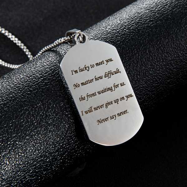dog tag picture necklace