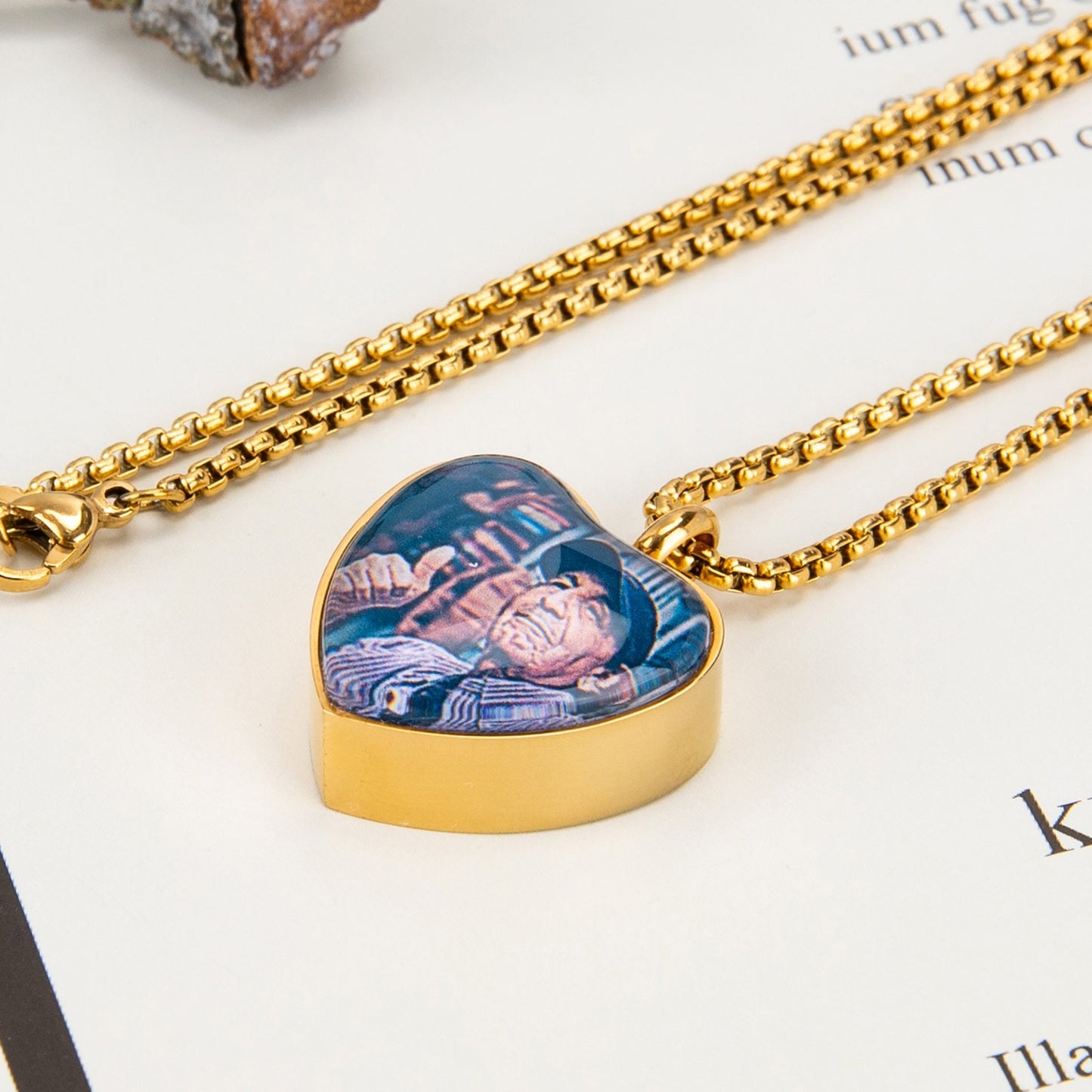 Custom Heart Cremation Keepsake Necklace