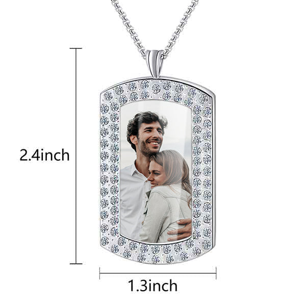 dog tag necklace dimension