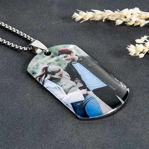 photo dog tag necklace mens