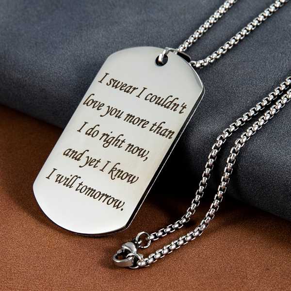mens dog tag necklace