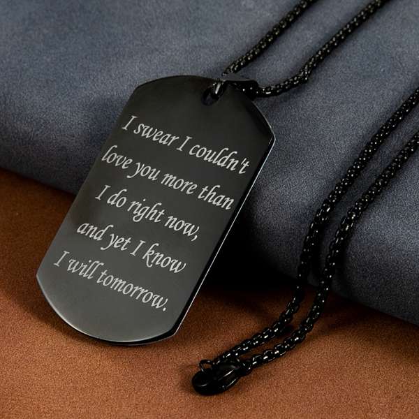 dog tag pendant necklace