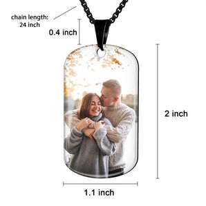 engraved picture necklace dimension