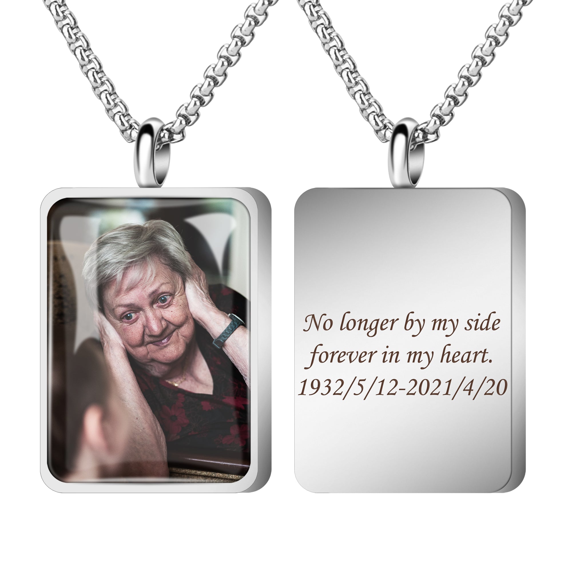 Heart Urn Necklace for Ashes with Pictures