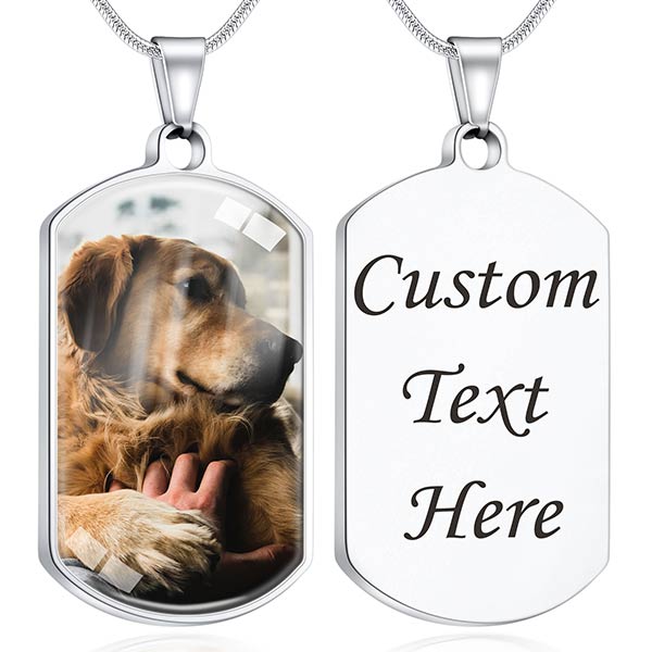 dog tag necklace with pictures