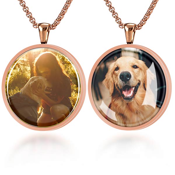 Round/Oval Pendant Necklace with Picture